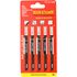 U-shank Jigsaw Blade 6tpi Wood 4mm 5pc